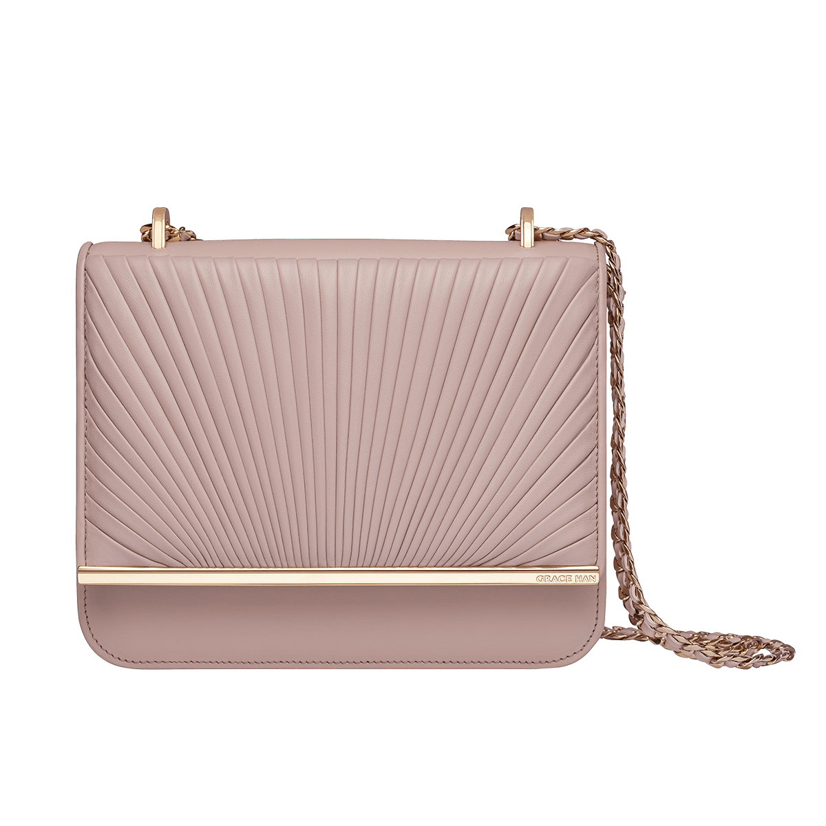 Grace Han Ballet Lesson Small Chain Bag in Rose Smoke