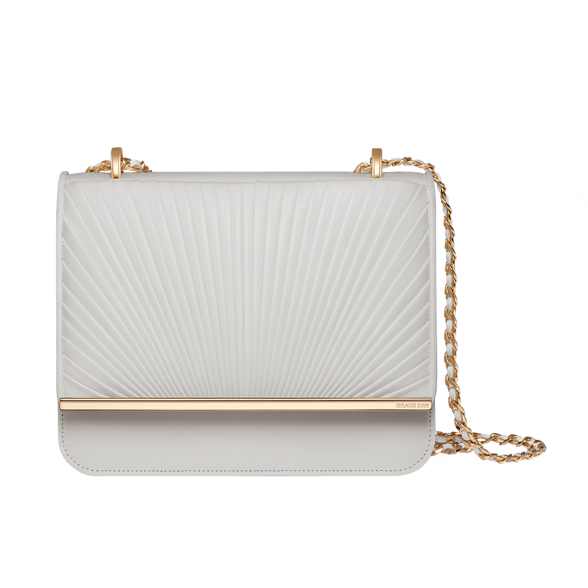 Grace Han Ballet Lesson Small Chain Bag in White